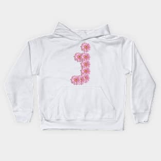 Letter j Pink Gerbera Daisy Kids Hoodie